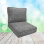 Sunbrella Chartres Granite Patio Chair Replacement Cushions