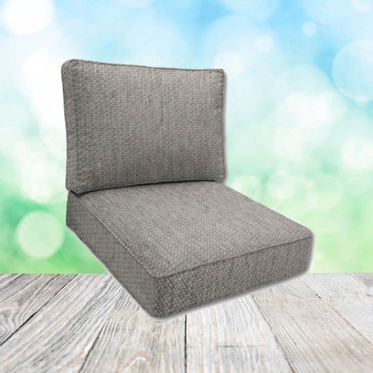 Sunbrella Tailored Fog Patio Chair Replacement Cushions