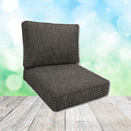 Sunbrella Tailored Smoke Patio Chair Replacement Cushions