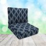 Sunbrella Voyage Indigo Patio Chair Replacement Cushions