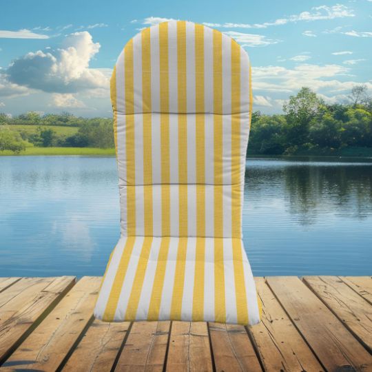 Sunbrella Sail Away Sunflower Adirondack Chair Cushions or Adirondack Chair Pads