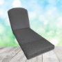 Sunbrella Adaptation Stone Chaise Lounge Replacement Cushion Rounded Back