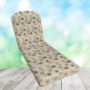 Sunbrella Blox Slate Chaise Lounge Replacement Cushion Rounded Back