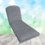 Sunbrella Cassava Slate Chaise Lounge Replacement Cushion Rounded Back