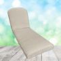 Sunbrella Embrace Linen Chaise Lounge Replacement Cushion Rounded Back