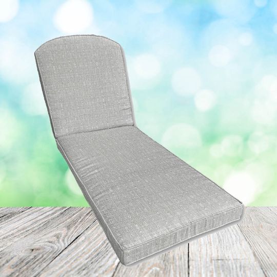 Sunbrella Embrace Pewter Chaise Lounge Replacement Cushion Rounded Back