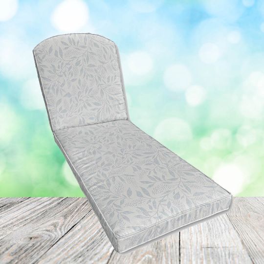 Sunbrella Exquisite Mist Chaise Lounge Replacement Cushion Rounded Back