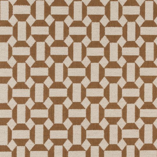 Sunbrella Assemble Teak outdoor fabric sample for patio furniture cushions and outdoor pillows