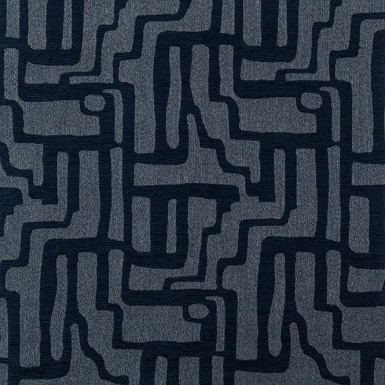 Sunbrella Escher Indigo outdoor fabric for patio furniture cushions and outdoor pillows