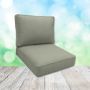 Sunbrella Canvas Sea Salt Patio Chair Replacement Cushions