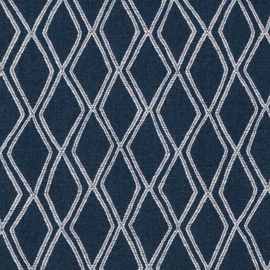 Sunbrella Voyage Indigo outdoor fabric for patio furniture cushions and outdoor pillows