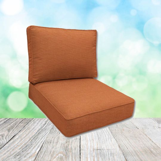 Sunbrella Exhale Adobe Patio Chair Replacement Cushions