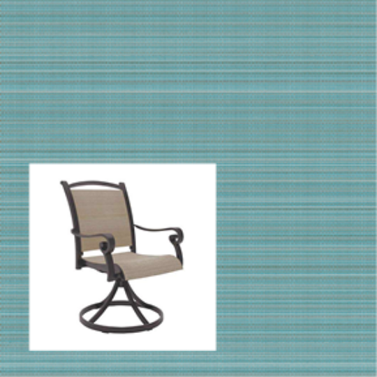 Dupione Aquamarine two piece patio chair slings