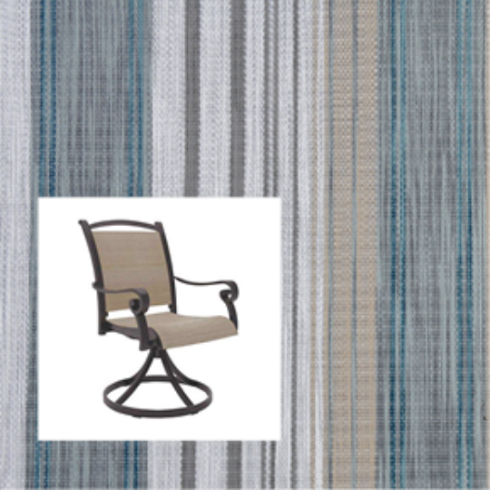 Elise Stripe Chesapeake two piece patio chair slings