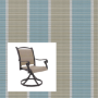 Fiji Stripe Morning Blue two piece patio chair slings