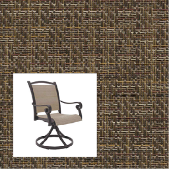 Grasscloth Bronze two piece patio chair slings