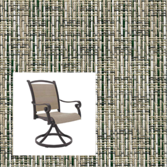 Grasscloth Natural two piece patio chair slings