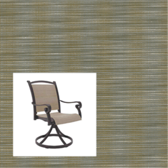 Madras Tweed Caramel two piece patio chair slings