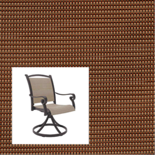 Madras Tweed Clay two piece patio chair slings