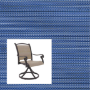 Madras Tweed Cornflower two piece patio chair slings