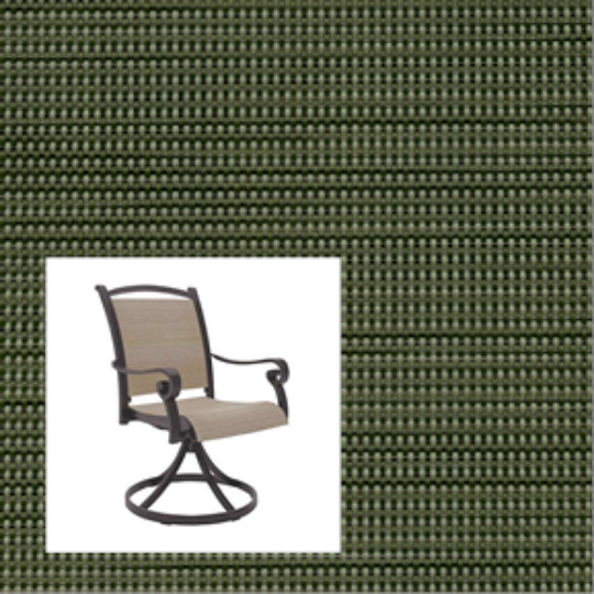 Madras Tweed Moss two piece patio chair slings