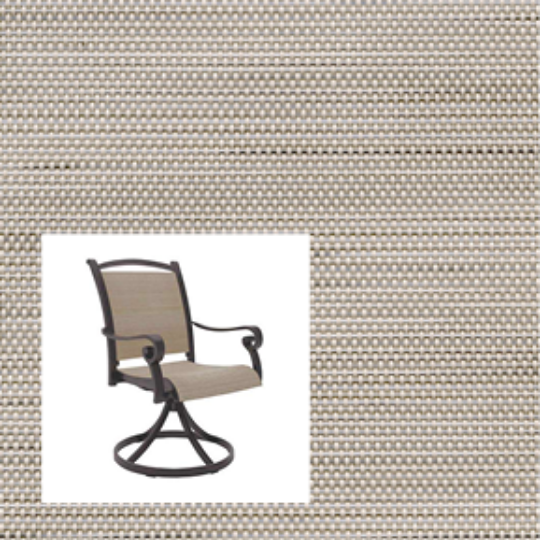 Madras Tweed Putty two piece patio chair slings