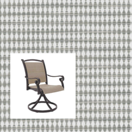 Pasadena Grey Topaz two piece patio chair slings