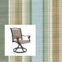 Raleigh Stripe Willow two piece patio chair slings