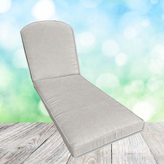 Sunbrella Leaf Structure Cloud Chaise Lounge Replacement Cushion Rounded Back