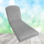 Sunbrella Leaf Structure Slate Chaise Lounge Replacement Cushion Rounded Back