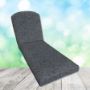 Sunbrella Lotus Slate Chaise Lounge Replacement Cushion Rounded Back