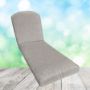 Sunbrella Mountains Fog Chaise Lounge Replacement Cushion Rounded Back