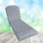 Sunbrella Mountains Slate Chaise Lounge Replacement Cushion Rounded Back