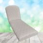 Sunbrella Solve Linen Chaise Lounge Replacement Cushion Rounded Back