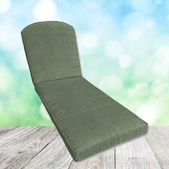 Sunbrella Bliss Aloe Chaise Lounge Replacement Cushion Rounded Back 