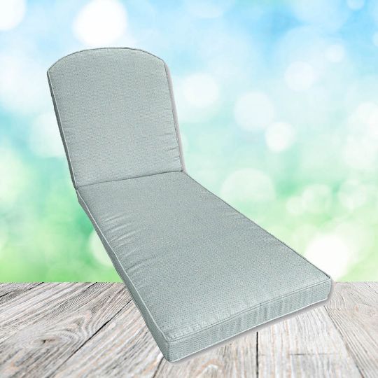 Sunbrella Bliss Dew Chaise Lounge Replacement Cushion Rounded Back 