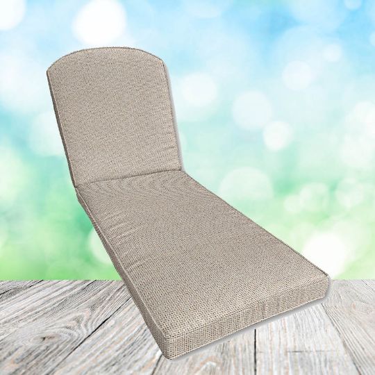 Sunbrella Bliss Sand Chaise Lounge Replacement Cushion Rounded Back 