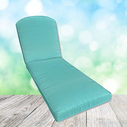 Sunbrella Canvas Aruba Chaise Lounge Replacement Cushion Rounded Back 