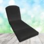 Sunbrella Canvas Black Chaise Lounge Replacement Cushion Rounded Back 