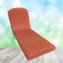 Sunbrella Canvas Brick Chaise Lounge Replacement Cushion Rounded Back 