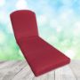 Sunbrella Canvas Burgundy Chaise Lounge Replacement Cushion Rounded Back 