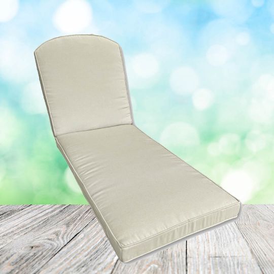 Sunbrella Canvas Canvas Chaise Lounge Replacement Cushion Rounded Back 