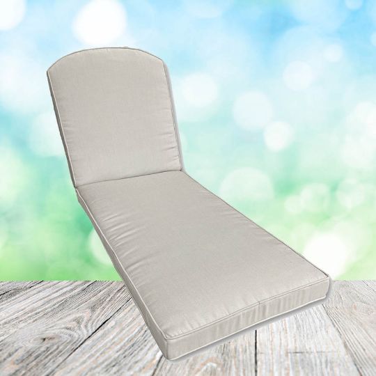 Sunbrella Canvas Cloud Chaise Lounge Replacement Cushion Rounded Back 