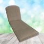 Sunbrella Canvas Flint Chaise Lounge Replacement Cushion Rounded Back 