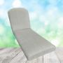 Sunbrella Canvas Granite Chaise Lounge Replacement Cushion Rounded Back 