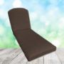 Sunbrella Canvas Java Chaise Lounge Replacement Cushion Rounded Back 