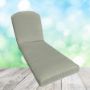 Sunbrella Canvas Sea Salt Chaise Lounge Replacement Cushion Rounded Back 