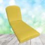 Sunbrella Canvas Sunflower Chaise Lounge Replacement Cushion Rounded Back 