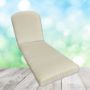 Sunbrella Canvas Vellum Chaise Lounge Replacement Cushion Rounded Back 