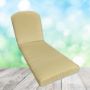 Sunbrella Canvas Wheat Chaise Lounge Replacement Cushion Rounded Back 